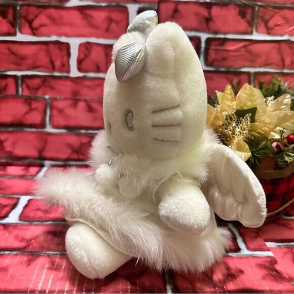 VTG RARE Hello Kitty 1999 Snow Angel W/Sparkle fur plush doll - Picture 9 of 11